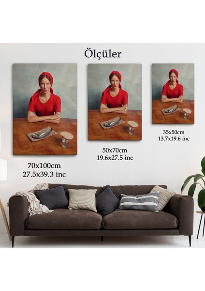 Kımızı Kıyafetli Kız ve Bir Adet Balık TABLOSU-6264