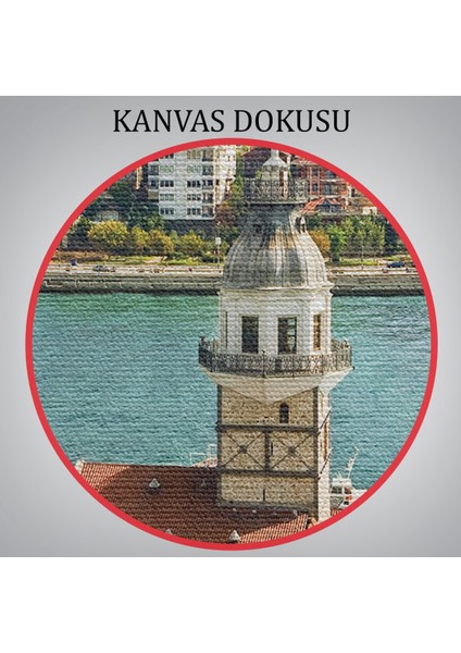 Kızkulesi ve Üsküdar Kuşbakışı Manzarası Dekoratif Kanvas TABLO-6509