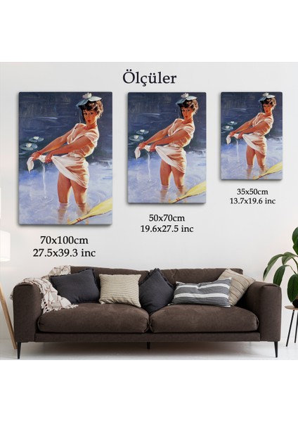 Göldeki Islanmış Kadın Duvar TABLOSU-6455