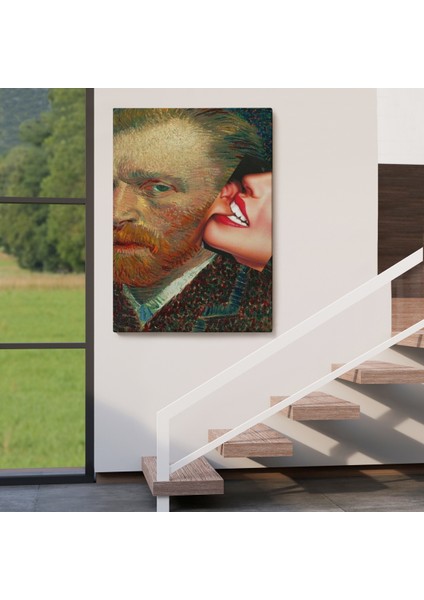 Vincent Van Gogh Kulağını Isıran Kadın Pop Art TABLO-6486