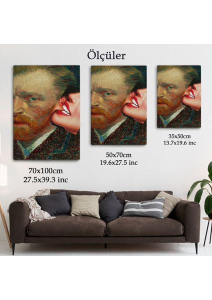 Vincent Van Gogh Kulağını Isıran Kadın Pop Art TABLO-6486