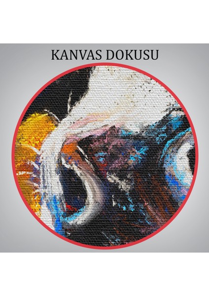 Inek Portresi Modern Sanat Dekoratif Kanvas Duvar TABLO-6521