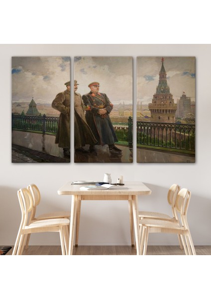 Kremlin'de Stalin ve Voroshilov Tablosu - Stalin And Voroshilov In The KREMLIN-6551