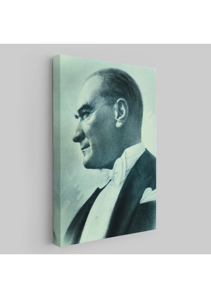 Atatürk Portre Tablosu Mustafa Kemal Atatürk Dikdörtgen Dekoratif Kanvas Tablo-Cn-63