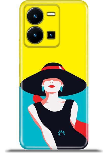 Vivo Y35 Kılıf Esnek Silikon Kamera Koruma 4K Desenli Özel Tasarım - Hepburn