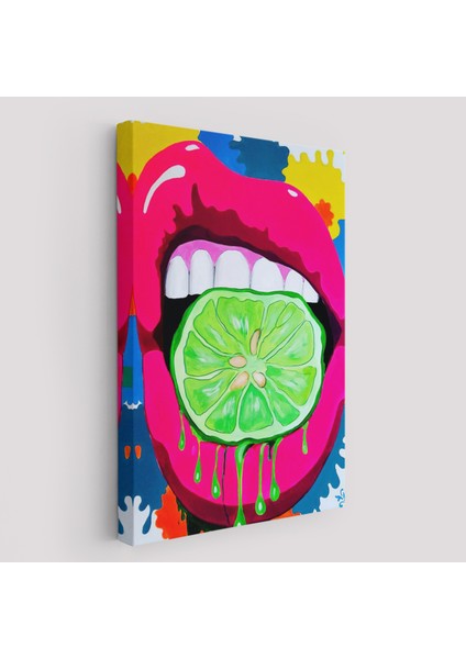 Pop Art, Sokak Sanatı Renkli Dekoratif Duvar TABLOSU-6127