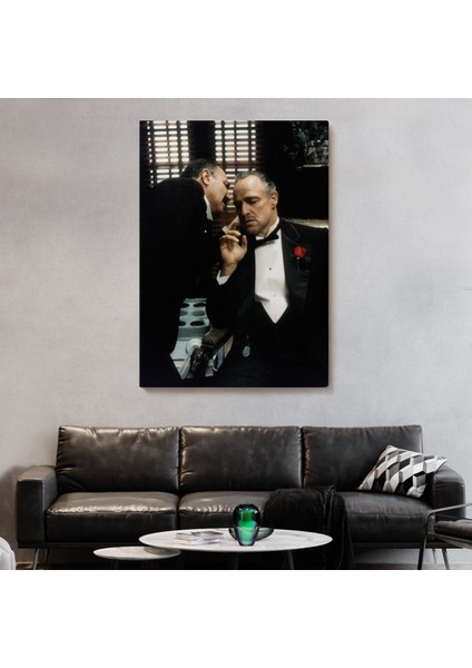 The Godfather Kanvas Tablo, Vito Corleone Film Sahnesi Kanvas TABLO-5279