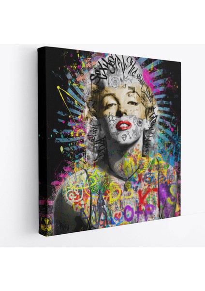 Marilyn Monroe Sokak Sanatı Kanvas Tablo Street Art GRAFFITI-5893