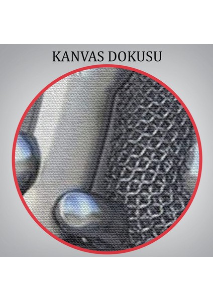 Metalik Efektli 3D Kanvas Poster, Modern Duvar Dekoru, Gümüş Kanvas TABLO-5357