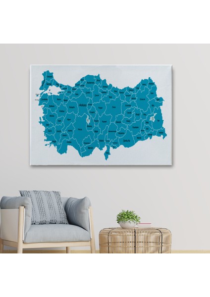 Türkiye Haritası Kanvas Tablo Eğitici ve Öretici Dekoratif Tablo Tablo 3115 fiyatları