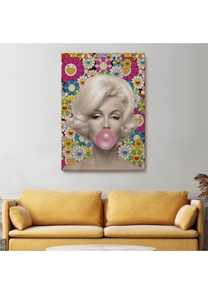Marilyn Monroe Pembe Balon Duvar TABLOSU-6217