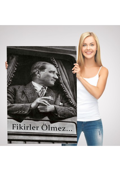 Atatürk'ün Doğu Ekspresinde Fotoğrafı Duvar TABLOSU-6222