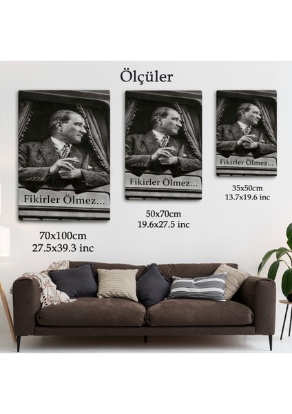 Atatürk'ün Doğu Ekspresinde Fotoğrafı Duvar TABLOSU-6222