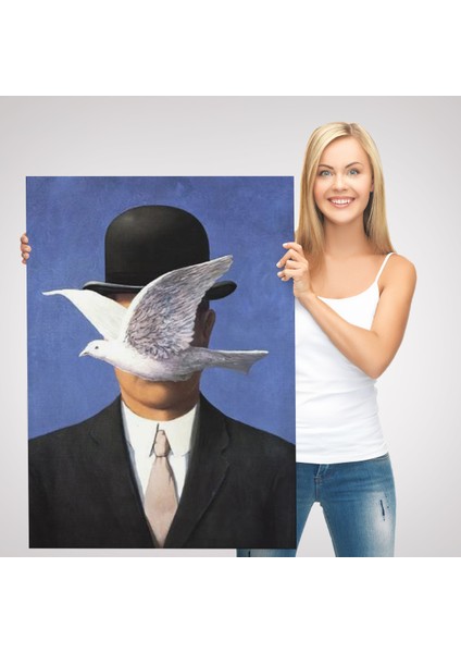 Melon Şapkalı Adam René Magritte Duvar TABLOSU-6099