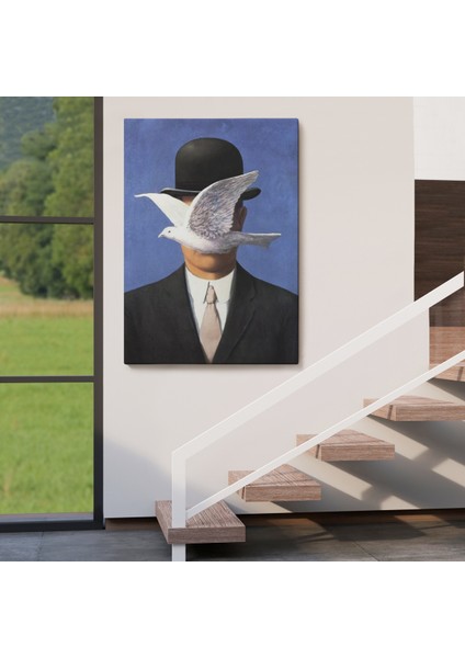 Melon Şapkalı Adam René Magritte Duvar TABLOSU-6099