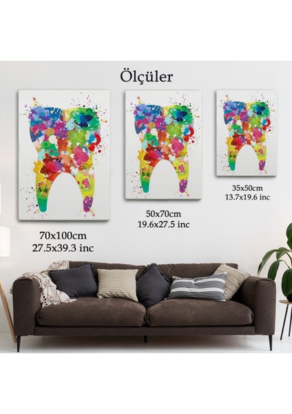 Renkli Diş, Diş Hekimi Duvar TABLOSU-6153