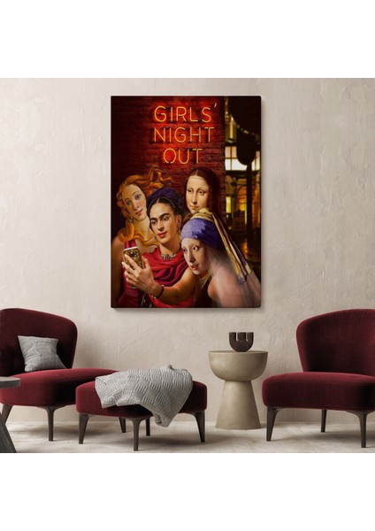 Kızlar Gecesi, Girls Night Out, Dekoratif Duvar TABLOSU-6112 fiyatları