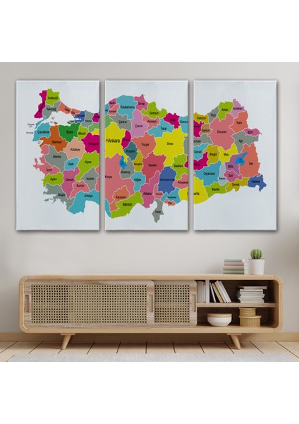 Türkiye Haritası Kanvas Tablo Eğitici ve Öretici Dekoratif Tablo Tablo 3108 modelleri