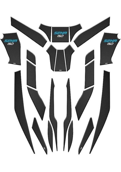 Kanuni Seha 150 2022 Uyumlu 24 Parça Tank Pad Set 003