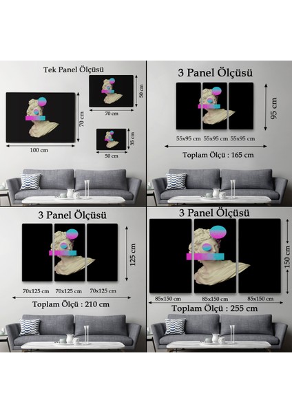 Vaporwave Tarzı Çağdaş Sanat Kanvas TABLO-5100