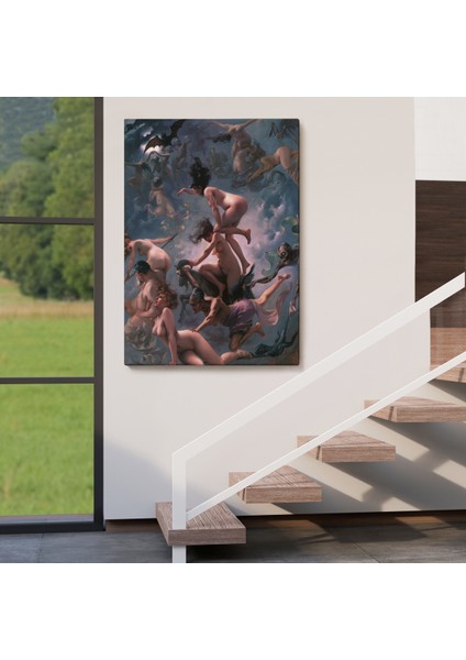 Şabat'a Giden Cadılar, Luis Ricardo Falero Vision De Faust 1878 Vintage Kanvas TABLO-5285 fırsatları