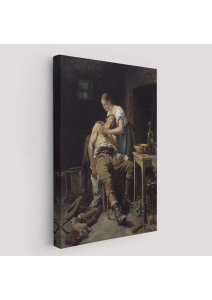Henry Jones Thaddeus Yaralı Kaçak Avcı (1881) Duvar TABLOSU-6059