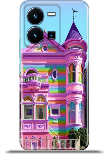 Vivo Y35 Kılıf Esnek Silikon Kamera Koruma 4K Desenli Özel Tasarım - Sherbet Palace