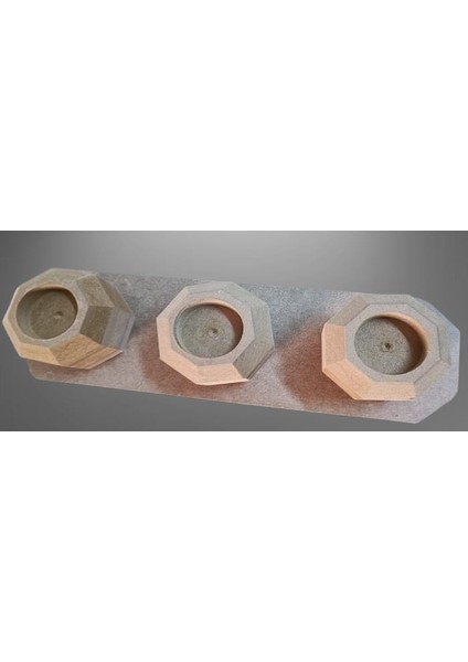 Hobi Adn Dekoratif Sekizgen Mumluk Ahşap Mdf Ham Cnc Kesim Model El Yapım