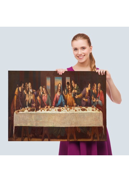 Da Vinci'nin Son Akşam Yemeği Kanvas TABLO-5183 fırsatları