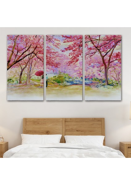 Sakura Ağacının Altındaki Sevgililer Kanvas TABLO-5082