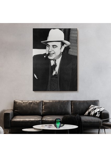 Ünlü Sabıka Fotoğrafı Posteri, Ünlü Mafya Patronu, Al Capone Kanvas TABLO-5292