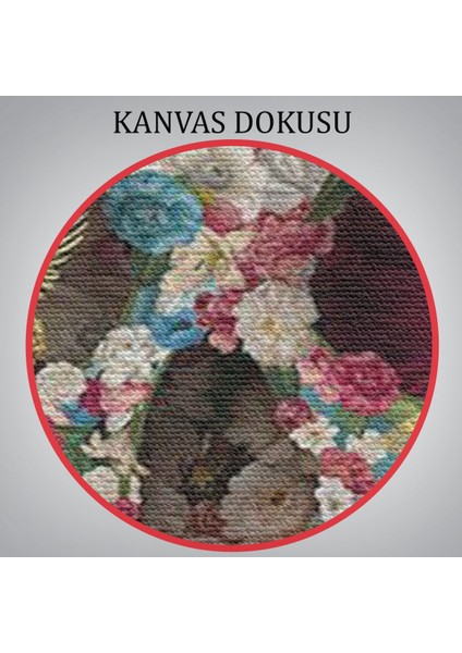 Renkli Çiçeklerle Kafatası Kanvas Tablo, Ölülerin Günü Baskıları, Şeker KAFATASI-5332