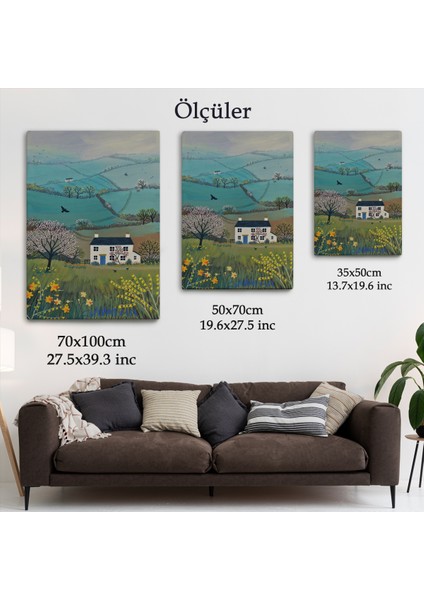 Ingiliz Köy Evi Manzarası Duvar TABLOSU-6023