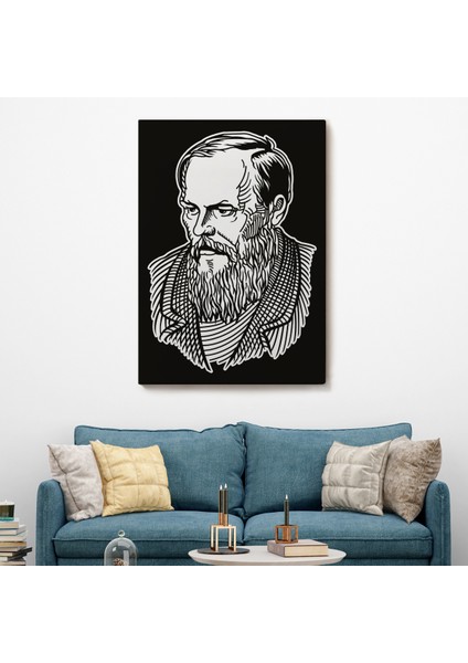 Fyodor Mihayloviç Dostoyevski Dekoratif Kanvas TABLO-5913