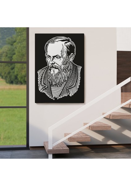 Fyodor Mihayloviç Dostoyevski Dekoratif Kanvas TABLO-5913