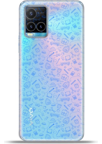 Vivo Y33S Kılıf Esnek Silikon Kamera Koruma 4K Desenli Özel Tasarım - Haydi Okula