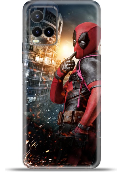 Vivo Y33S Kılıf Esnek Silikon Kamera Koruma 4K Desenli Özel Tasarım - Deadpool