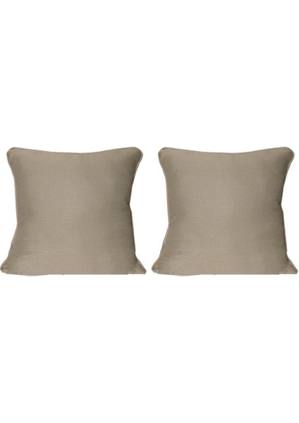 2'lı İsle Keten Görünümlü Fitilli Kırlent Kılıfı Krem fırsatları