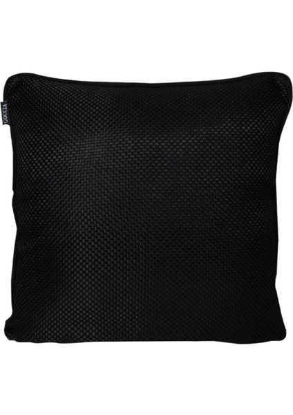 2'lı Hasır Dokulu Fitilli Çift Taraflı Kırlent Kılıfı Siyah indirimleri