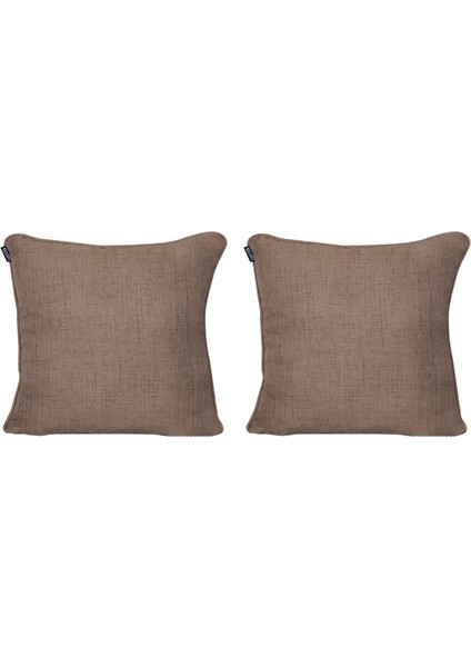 2'li Özel Tasarım Fitilli Kırlent Kılıfı Acı Kahve fırsatları