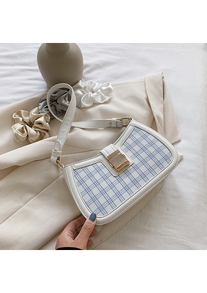 Modaya Uygun Ekose Gündelik Çok Yönlü Omuz Crossbody Çanta (Yurt Dışından)