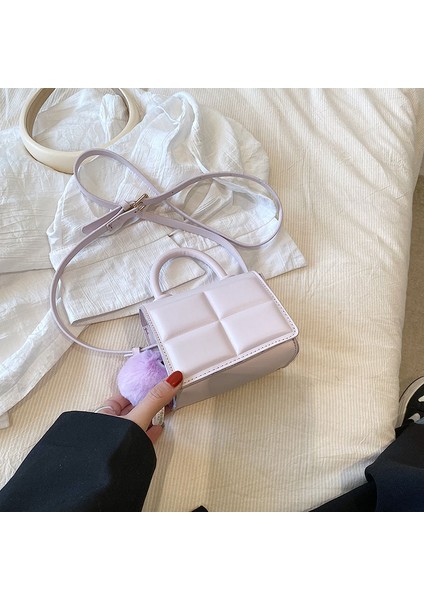Çok Yönlü Dokulu Çapraz Çanta Mini El Tipi Kare Çanta (Yurt Dışından)