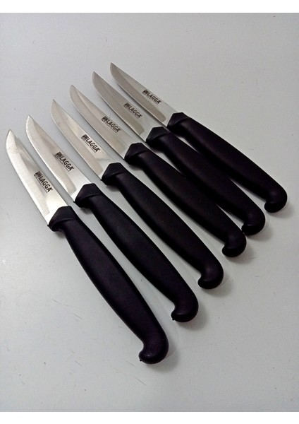 6 Parça El Yapımı Kişiselleştirilebilir Meyve Bıçak Seti ( Renk Çeşitli ) Uzunluk 19 cm