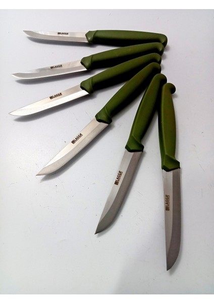 6 Parça El Yapımı Kişiselleştirilebilir Meyve Bıçak Seti ( Renk Çeşitli ) Uzunluk 19 cm fırsatları
