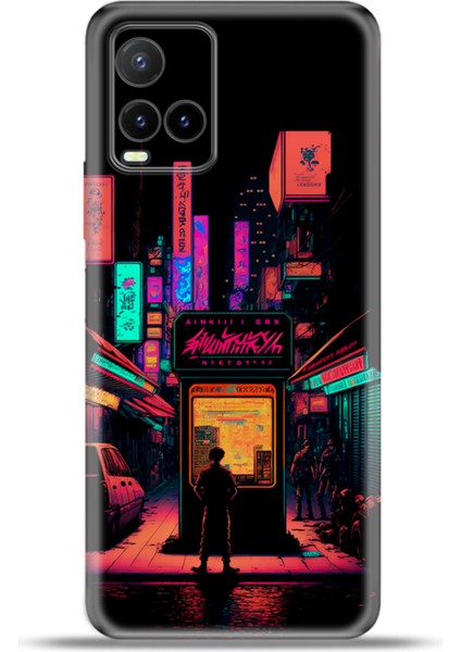 Vivo Y33S Kılıf Esnek Silikon Kamera Koruma 4K Desenli Özel Tasarım - Tokyo Sokak