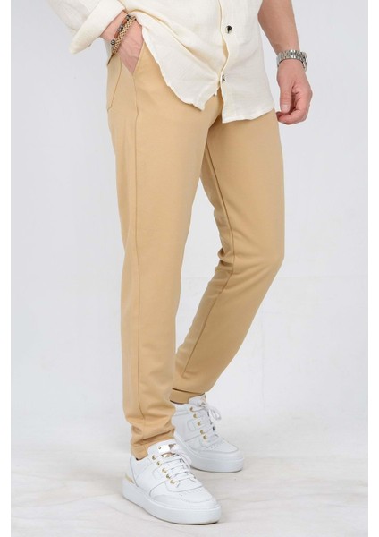 Erkek Beli Lastikli Slim Fit Double Paça Jogger Pantolon PNT02