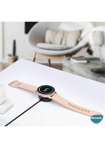 Samsung Galaxy Watch 6 Classic 47MM Manyetik USB Şarj Kablosu Siyah