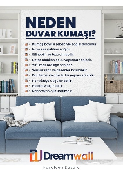 Siyah Beyaz Geometrik Desenli Isı ve Ses Yalıtımlı Sağlıklı Tekstil Duvar Kağıdı