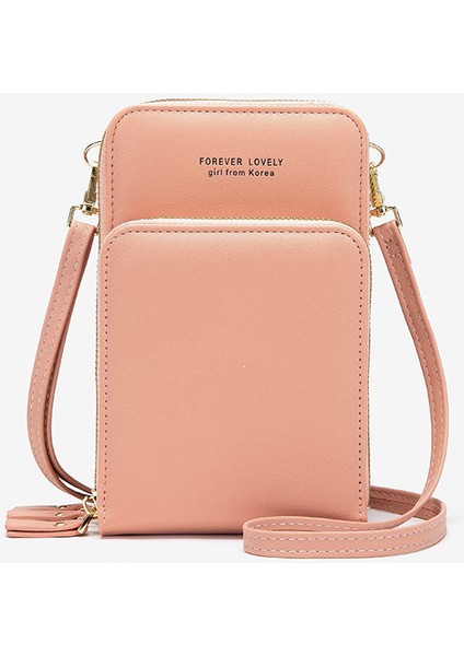 Kadınlar Için Üç Çekmeli Moda Cep Telefonu Çantası Düz Renk Crossbody Çanta (Yurt Dışından)