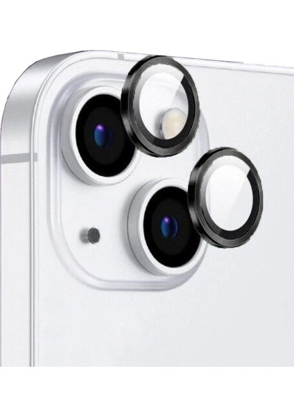 Apple iPhone 15 Plus Premium Safir Kamera Lens Koruyucu Cl-12 Siyah